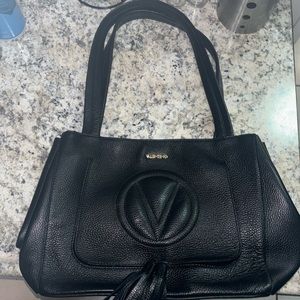 Valentino by Mario Valentino Estelle Rock Leather Tote - Black - Large